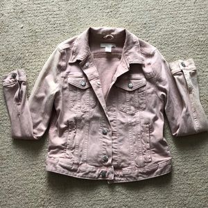 H&M pink jean jacket